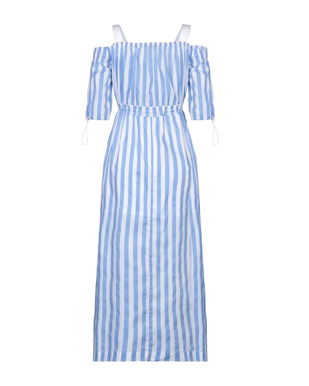 Trussardi Blue Midi Dress Cotton, Elastane