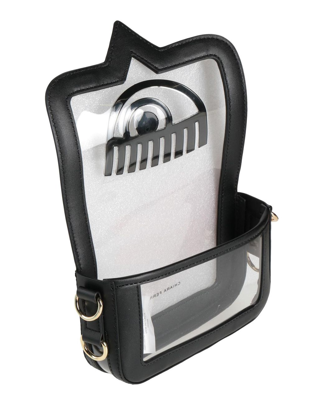 Chiara Ferragni Black Cross-Body Bag Pvc