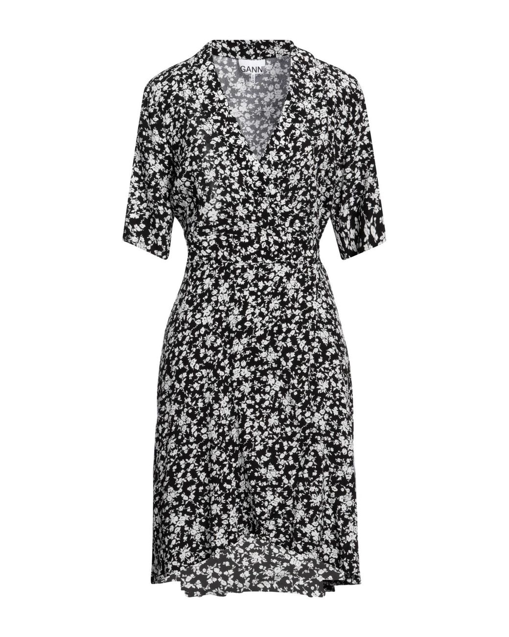 Ganni Black Mini Dress