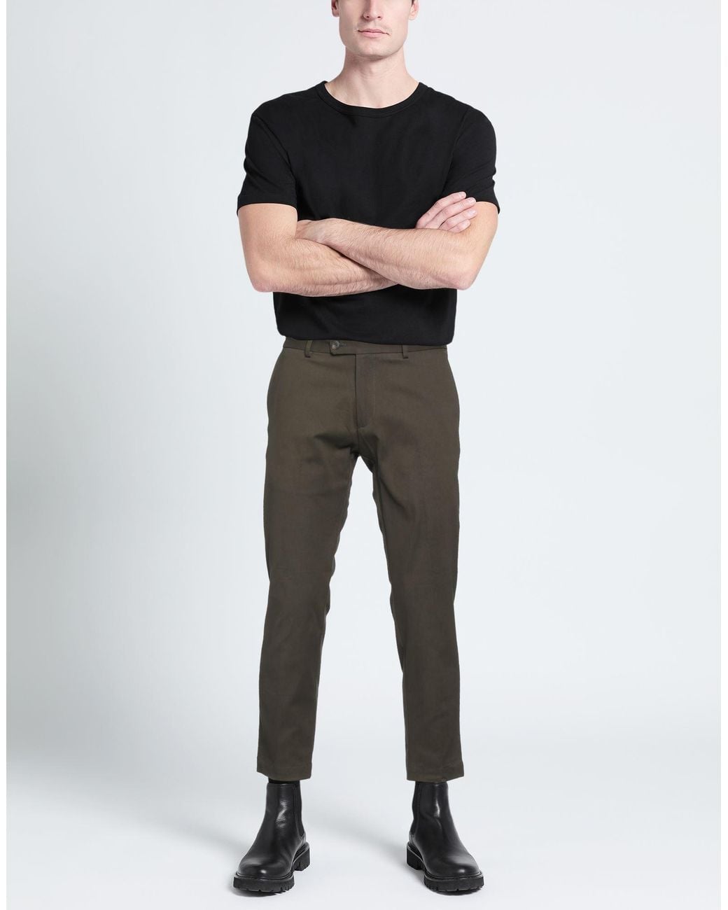 Messagerie Gray Patrizio Piscaglia Pants Cotton, Elastane for men