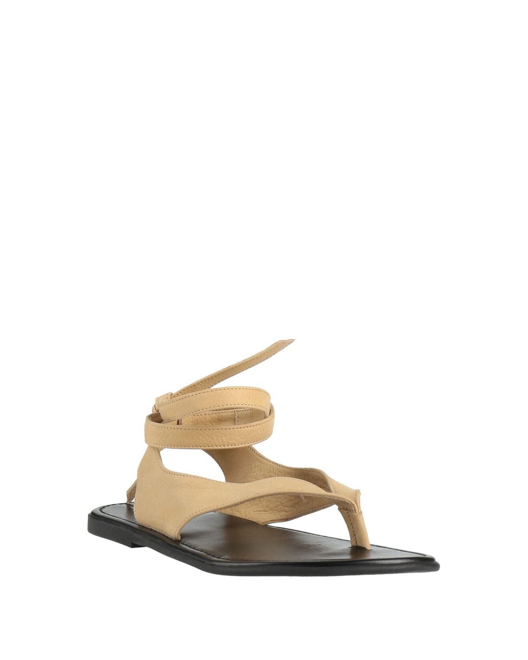 The Row White Thong Sandal Leather