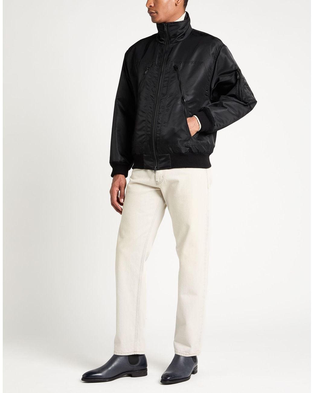 MM6 by Maison Margiela Black Jacket Polyamide for men