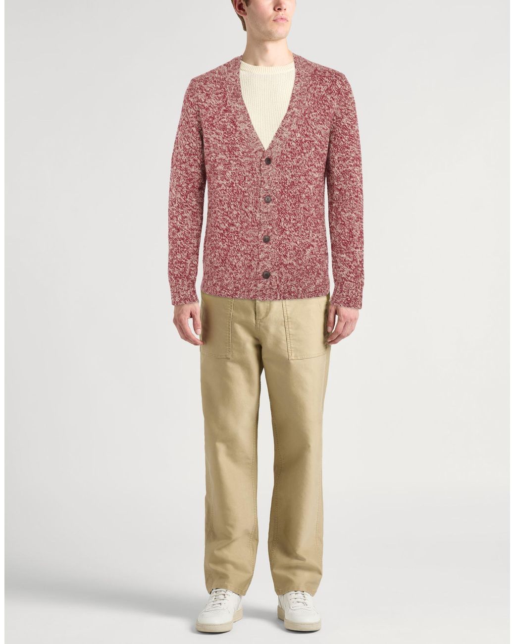 Drumohr Red Cardigan Cotton for men