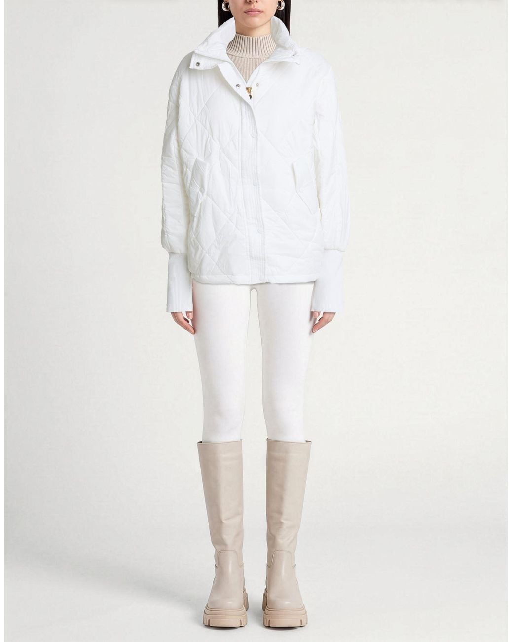 La Fille Des Fleurs White Puffer Nylon