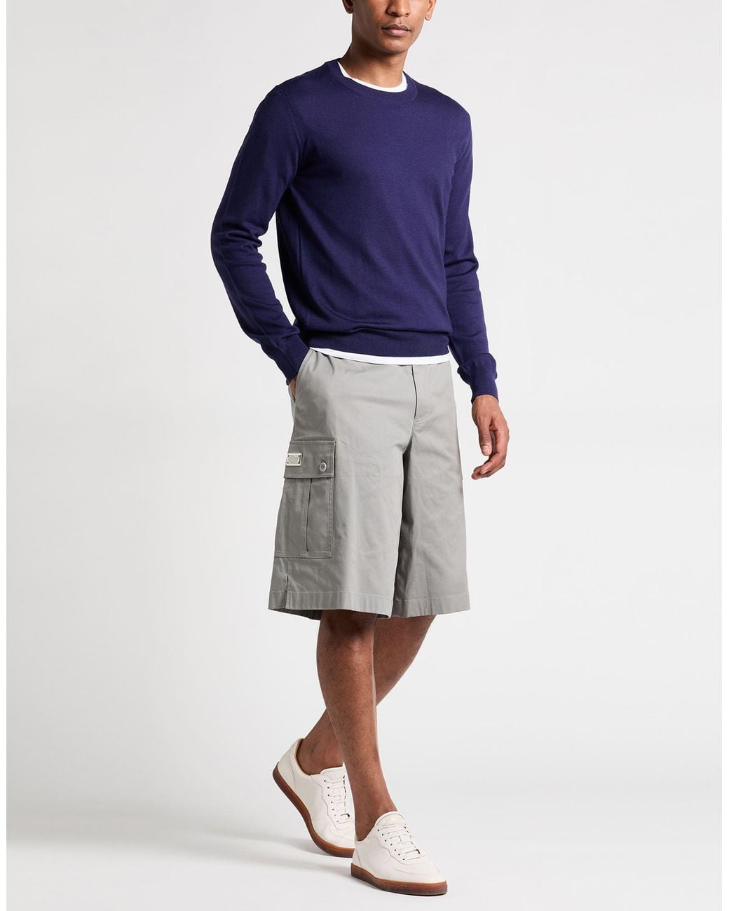 Dolce & Gabbana Gray Shorts & Bermuda Shorts Cotton, Elastane for men