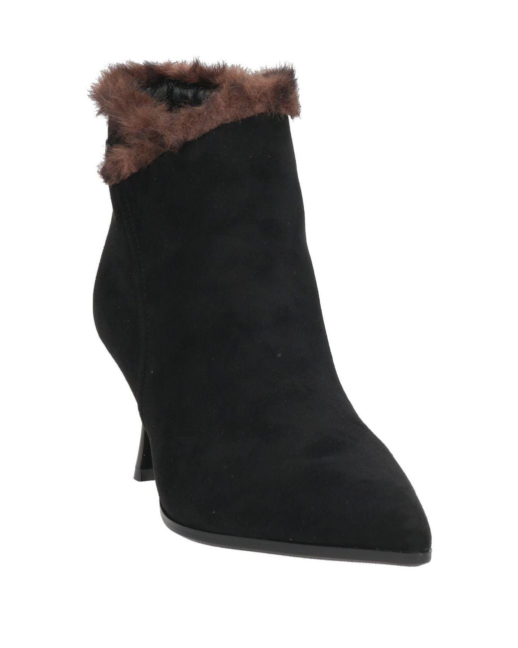 Laura Biagiotti Black Ankle Boots Textile Fibers