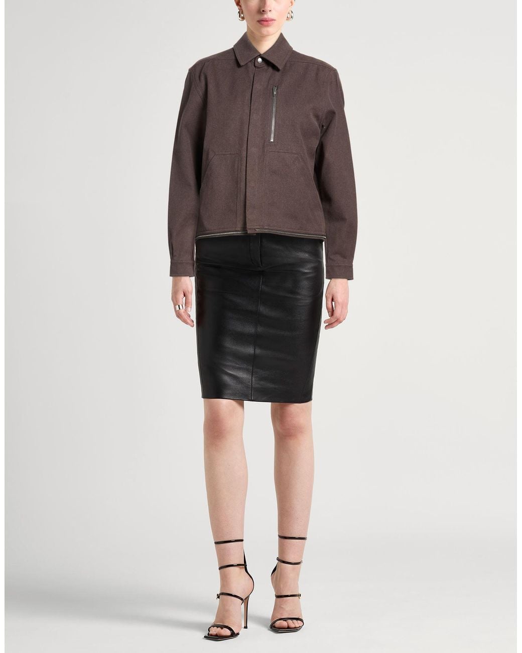 Rick Owens Brown Denim Outerwear