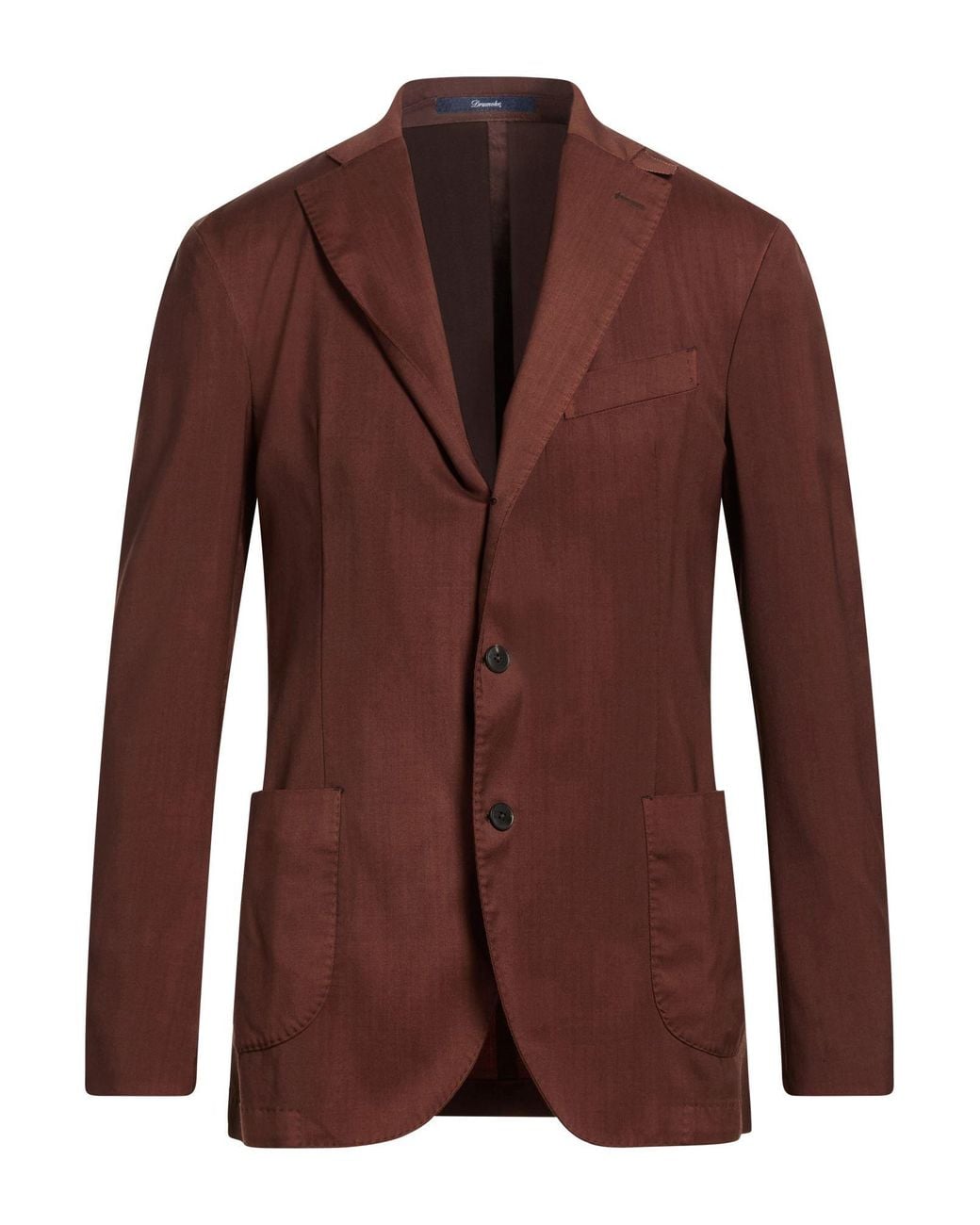 Drumohr Brown Blazer Virgin Wool for men