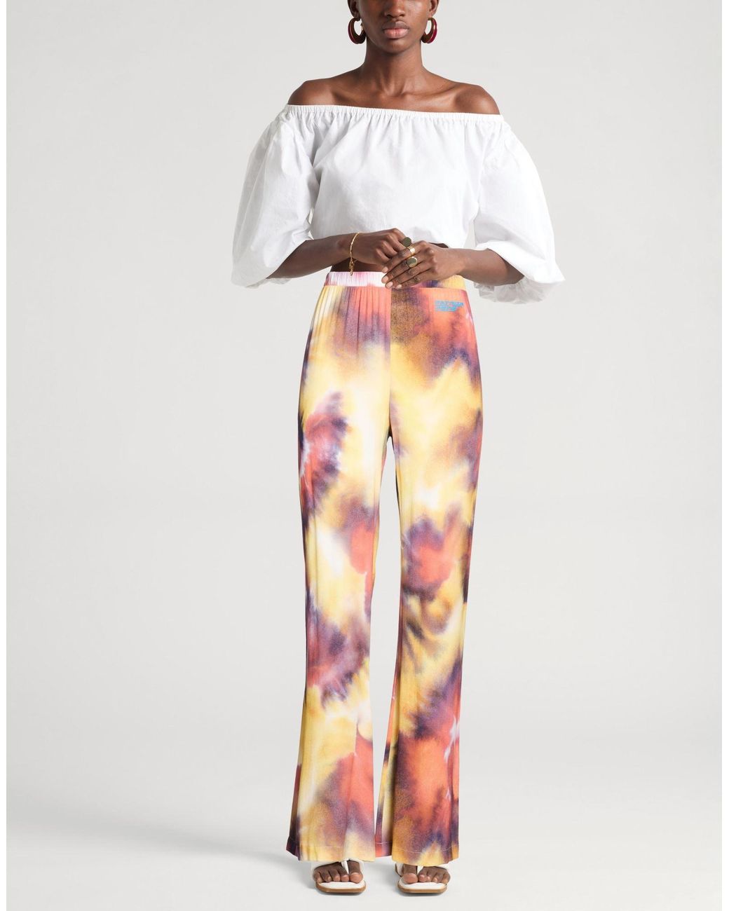 Patrizia Pepe Orange Pants Viscose