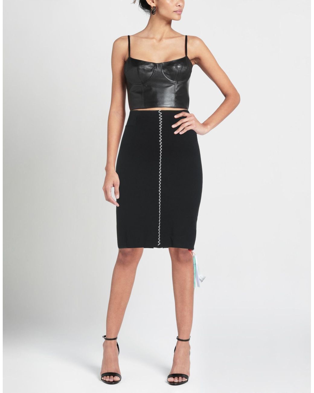Off-White c/o Virgil Abloh Black Midi Skirt