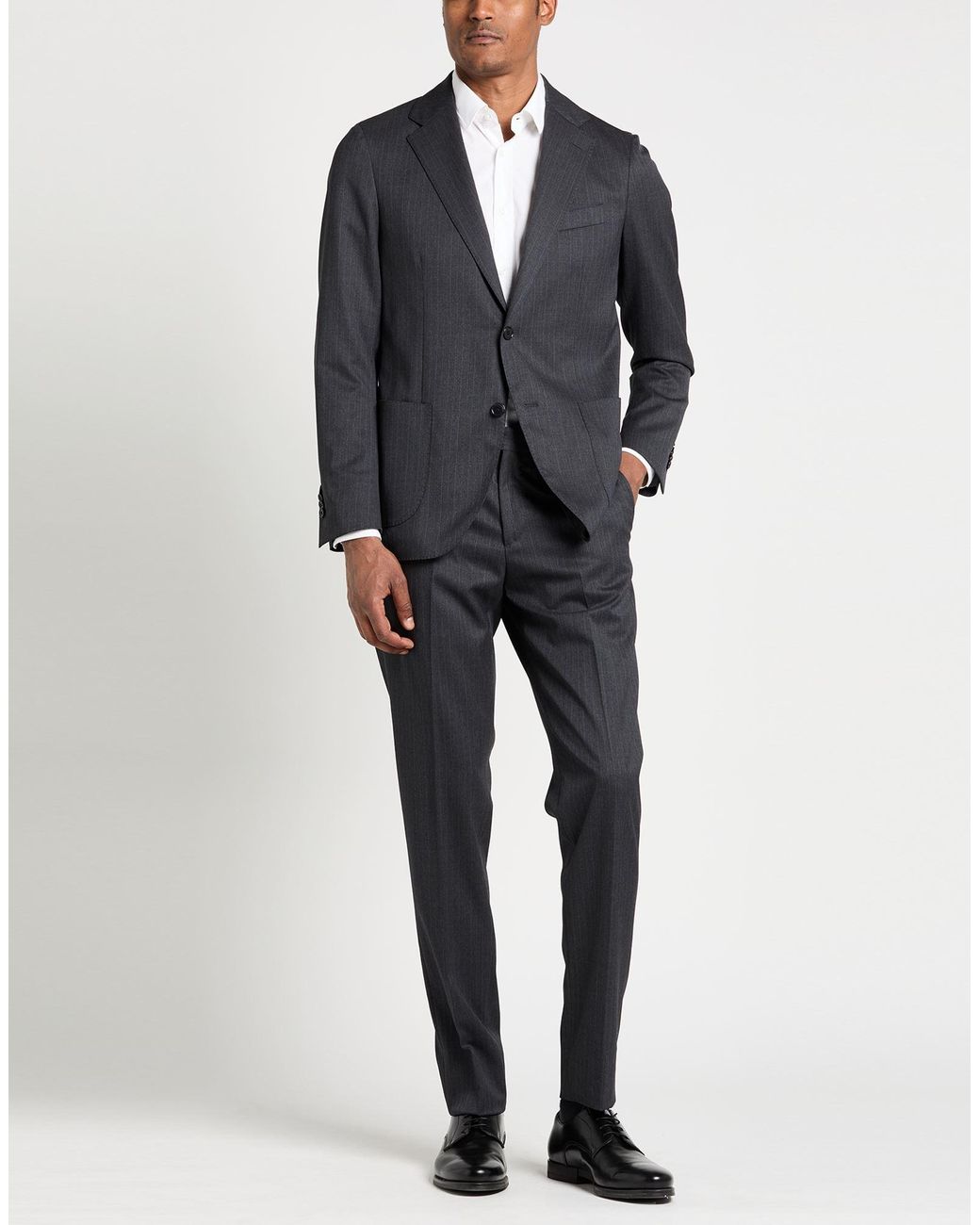 Lardini Black Suit Wool, Elastane for men