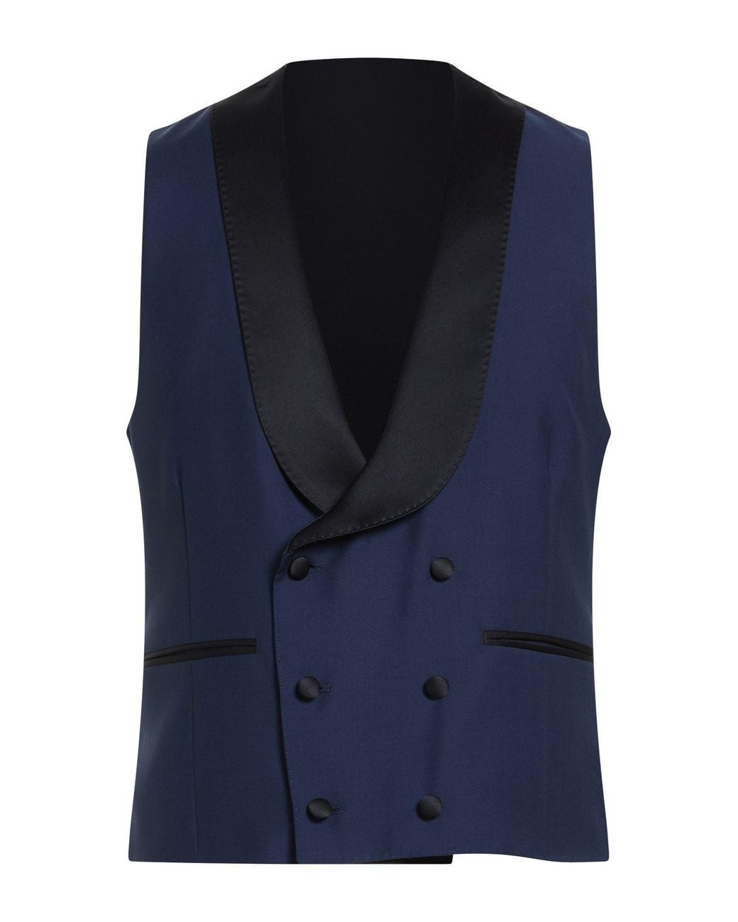 Lardini Blue Tailored Vest Wool for men