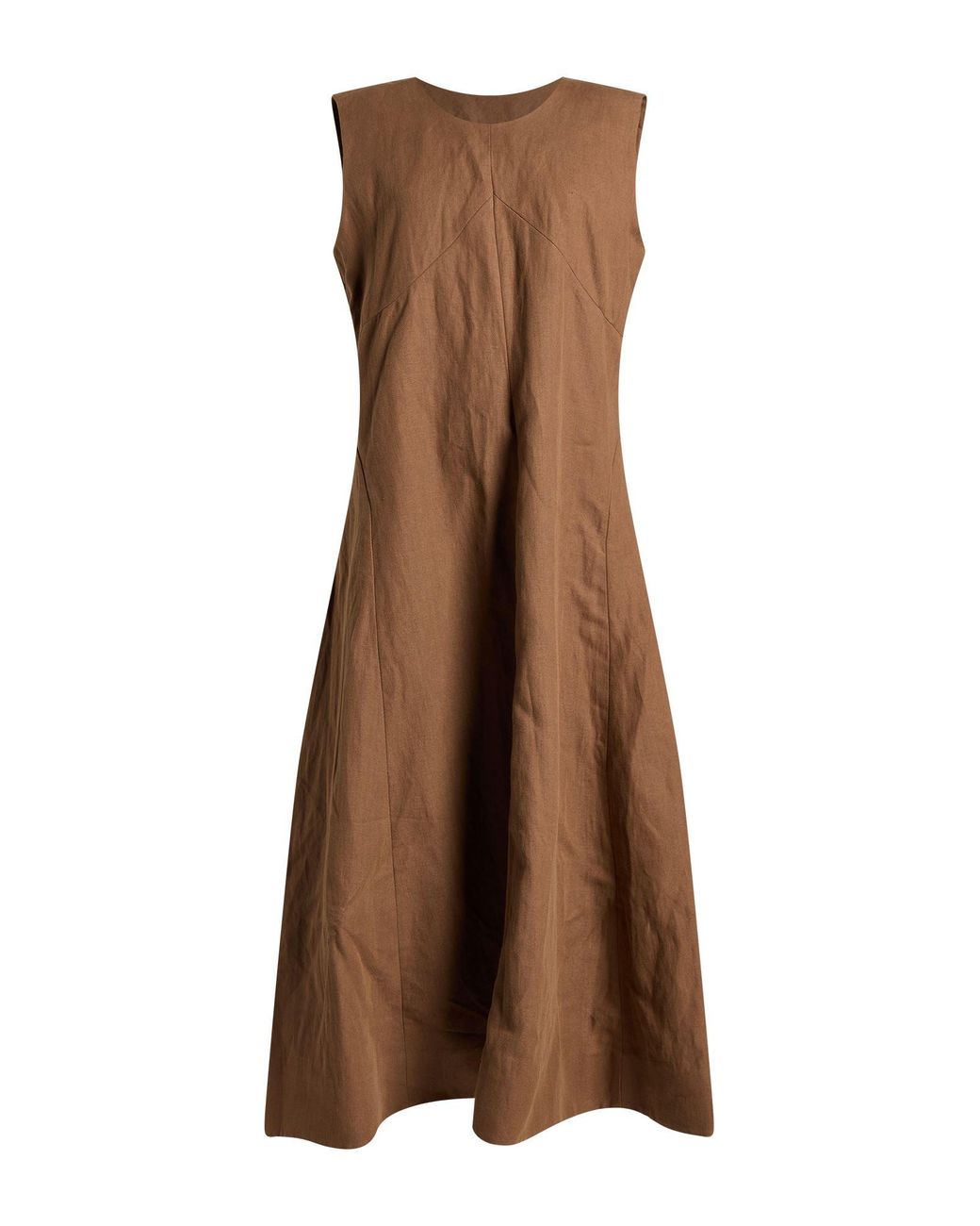 Skall Studio Brown Maxi Dress Linen, Recycled Cotton, Organic Cotton