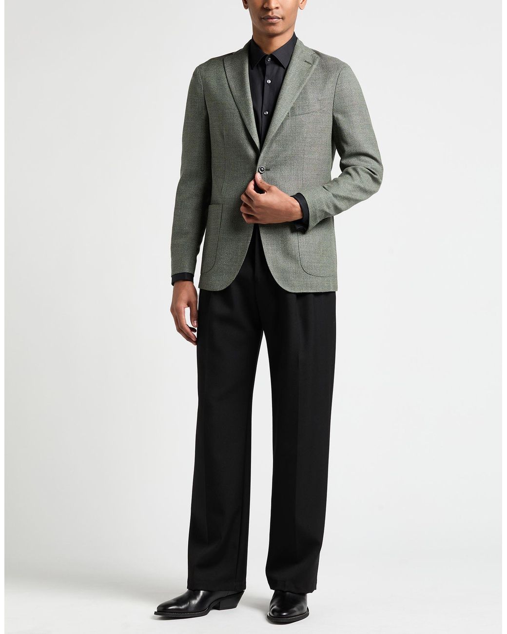 Boglioli Green Blazer Virgin Wool for men