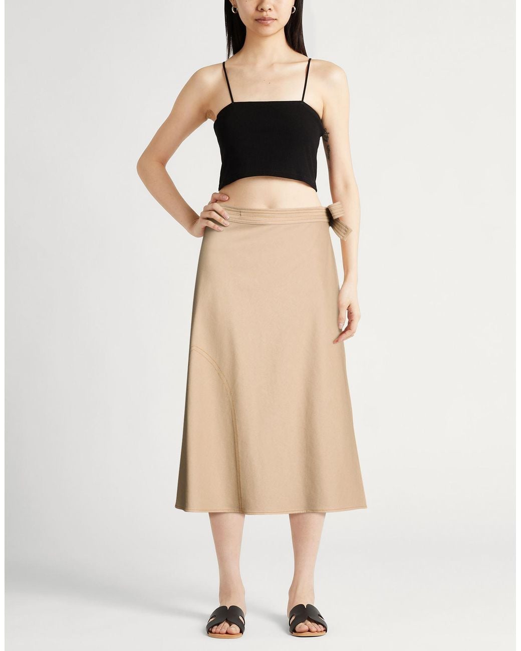 Max Mara Natural Midi Skirt