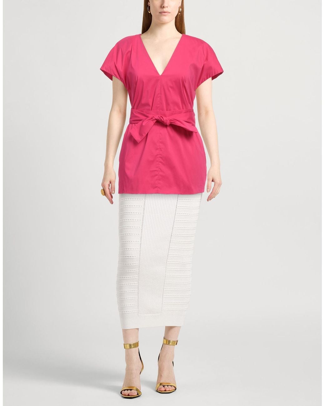 Liviana Conti Pink Top Cotton, Polyamide, Elastane