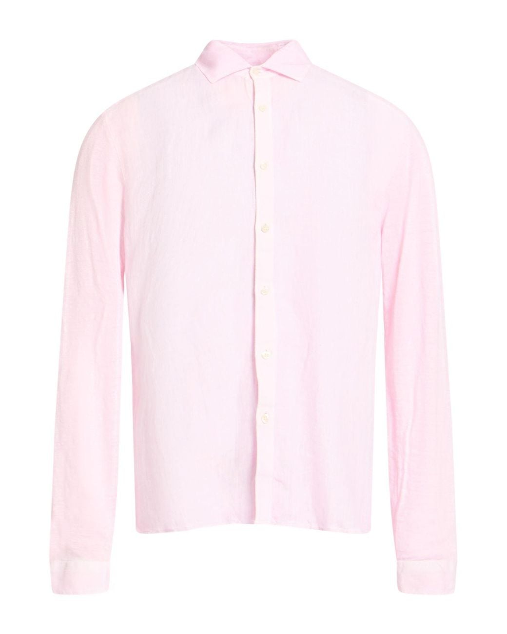 120% Lino Pink Shirt Linen for men