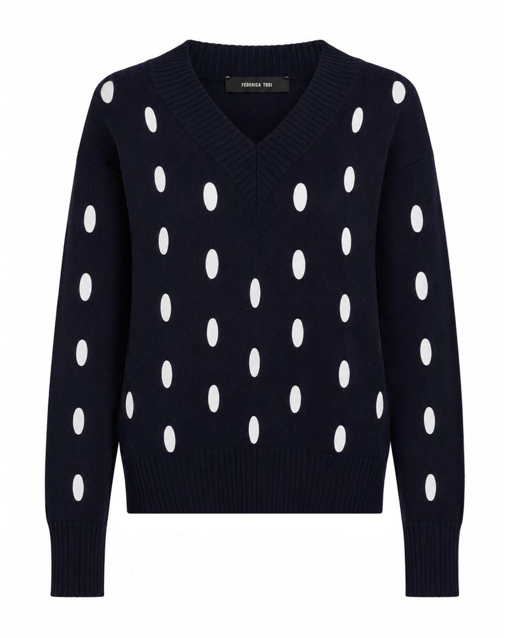 FEDERICA TOSI Blue Midnight Sweater Wool, Cashmere