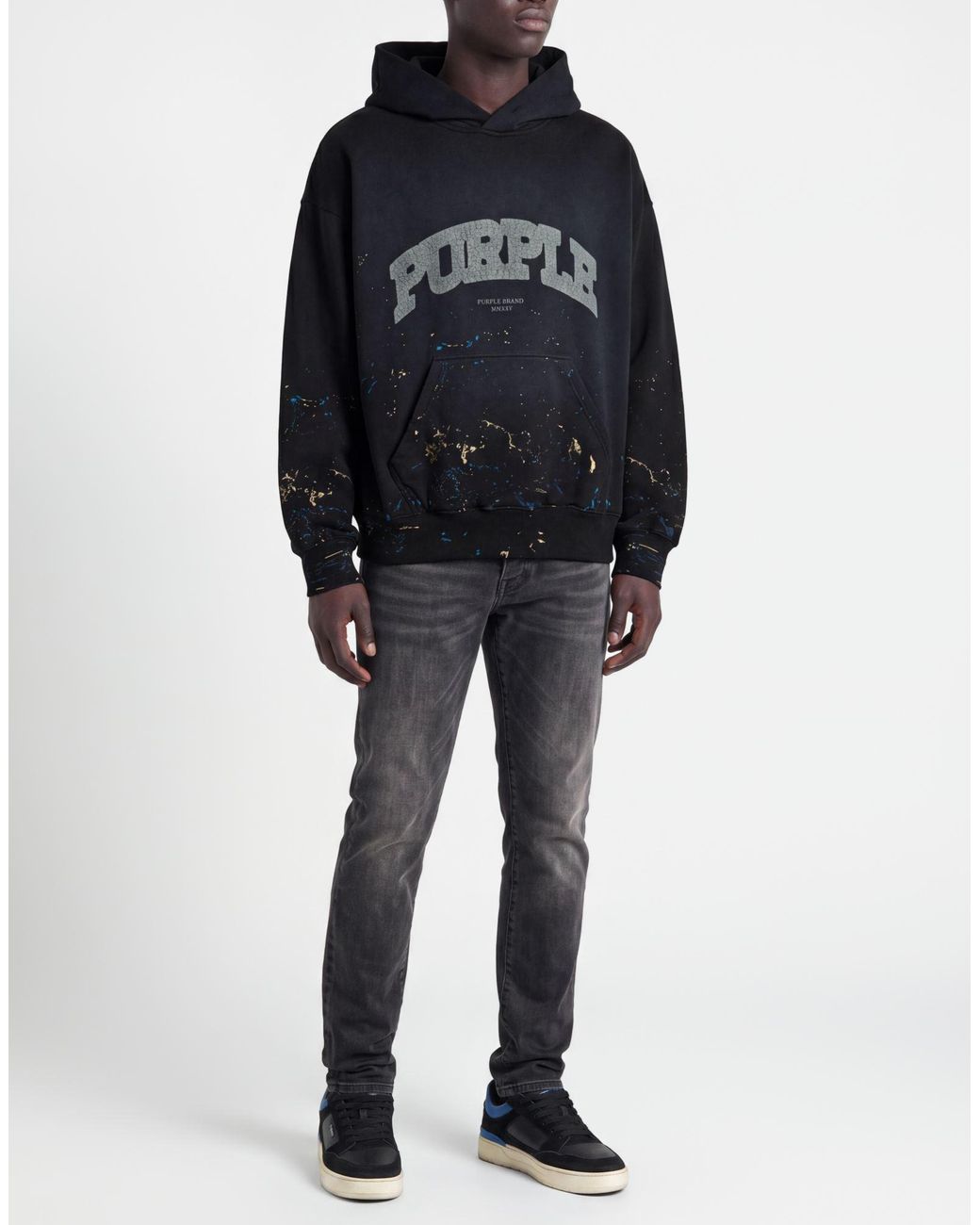 Purple Black Sweatshirt for men