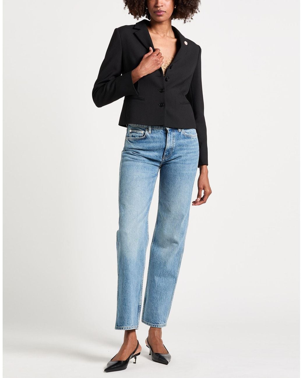 Lardini Black Blazer Polyester, Virgin Wool, Elastane, Polyamide