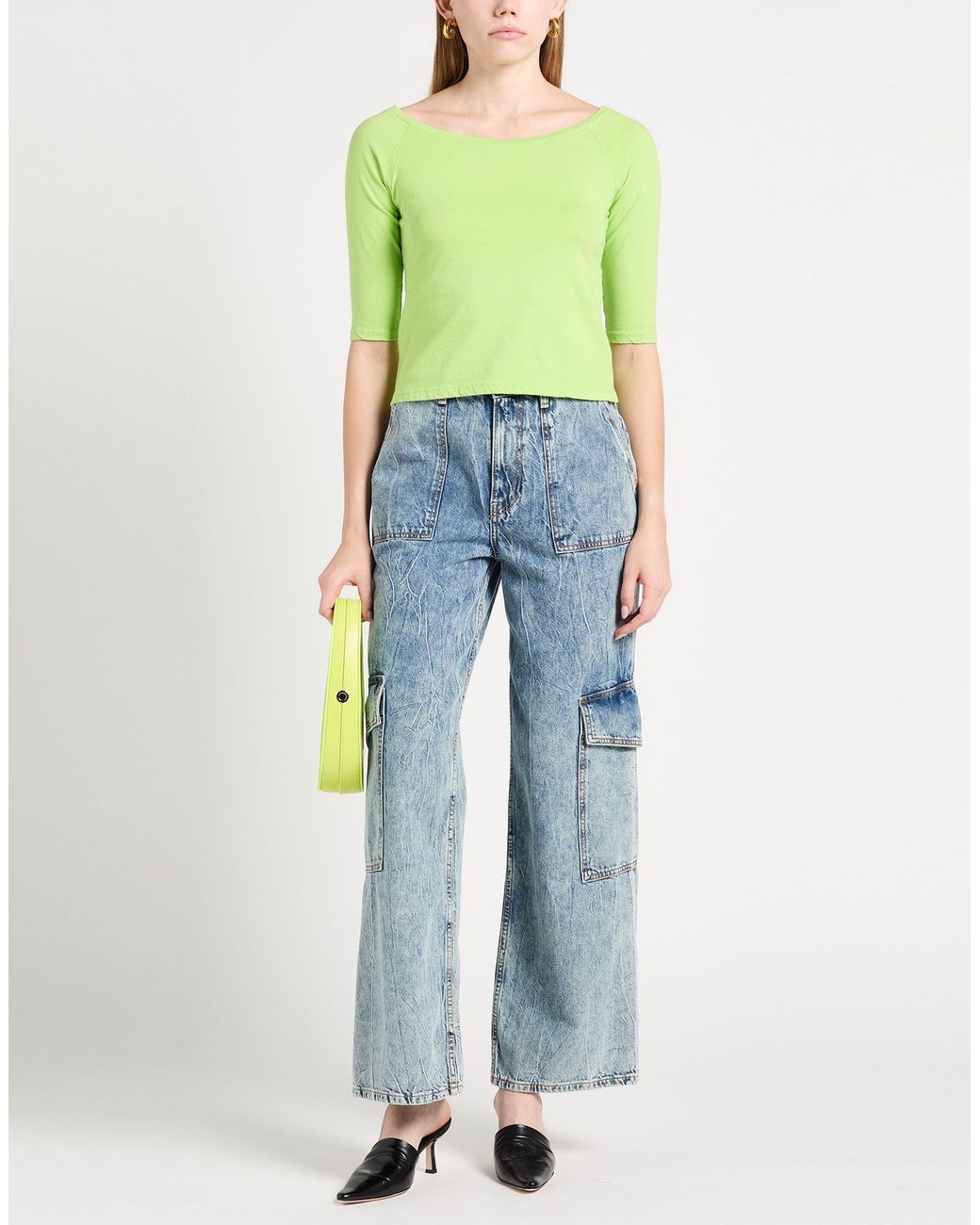 Pink Memories Green T-Shirt Cotton, Nylon