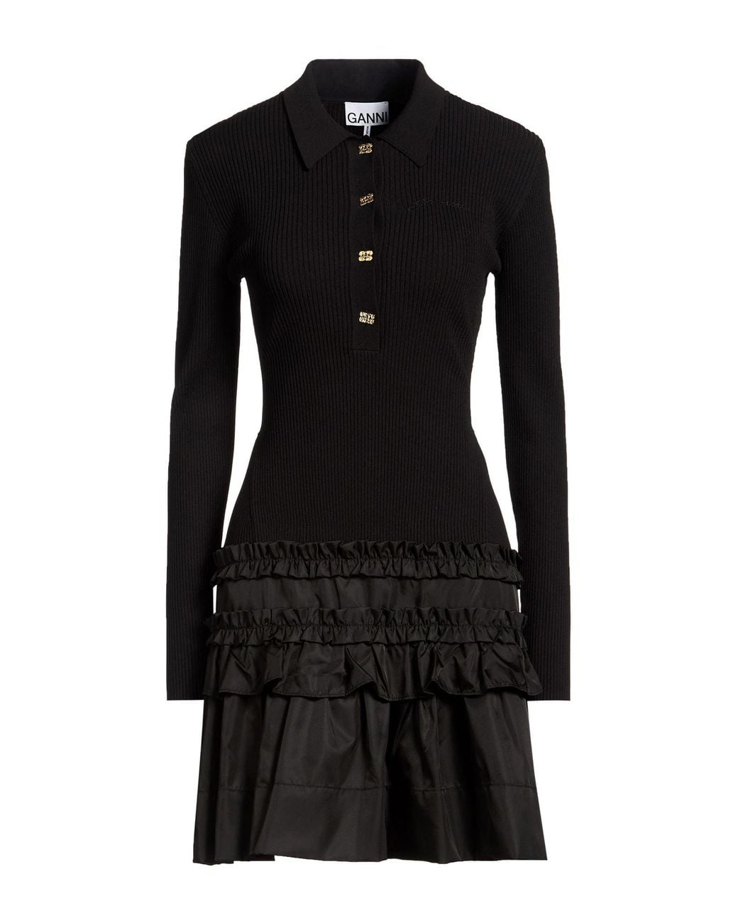 Ganni Black Mini Dresses