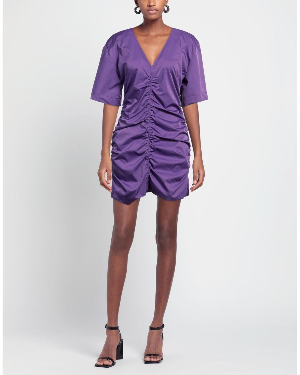 Sandro Mini Dress in Purple | Lyst