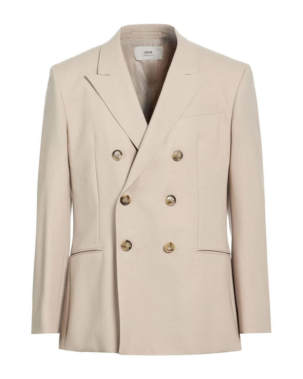 AMI Natural Blazer Virgin Wool for men
