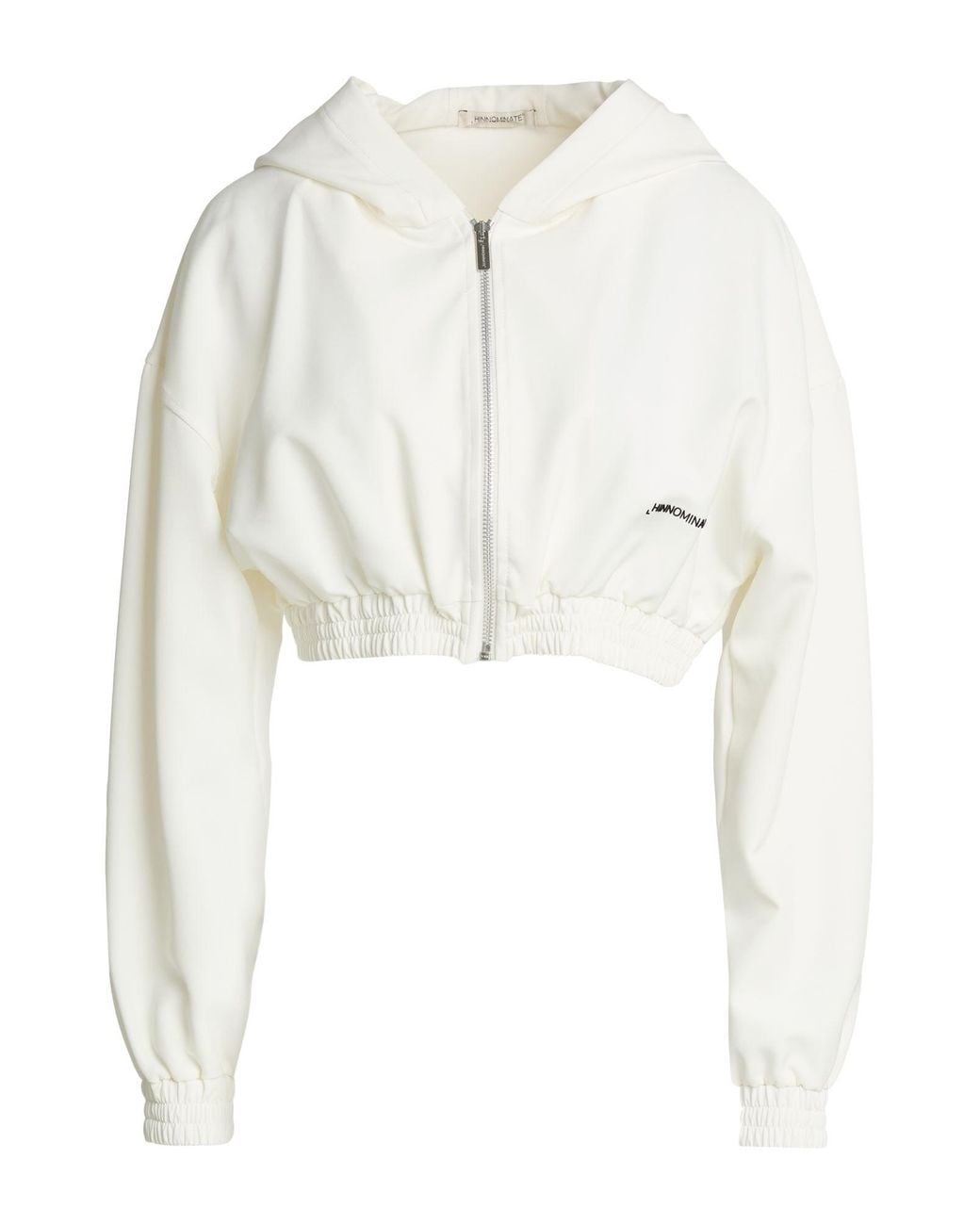 hinnominate White Sweatshirt Polyester, Elastane