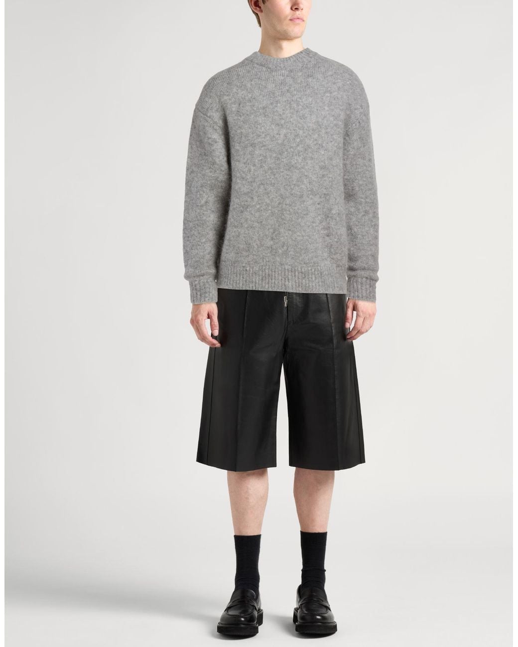 Amomento Gray Sweater Wool, Mohair Wool, Nylon, Polyester for men