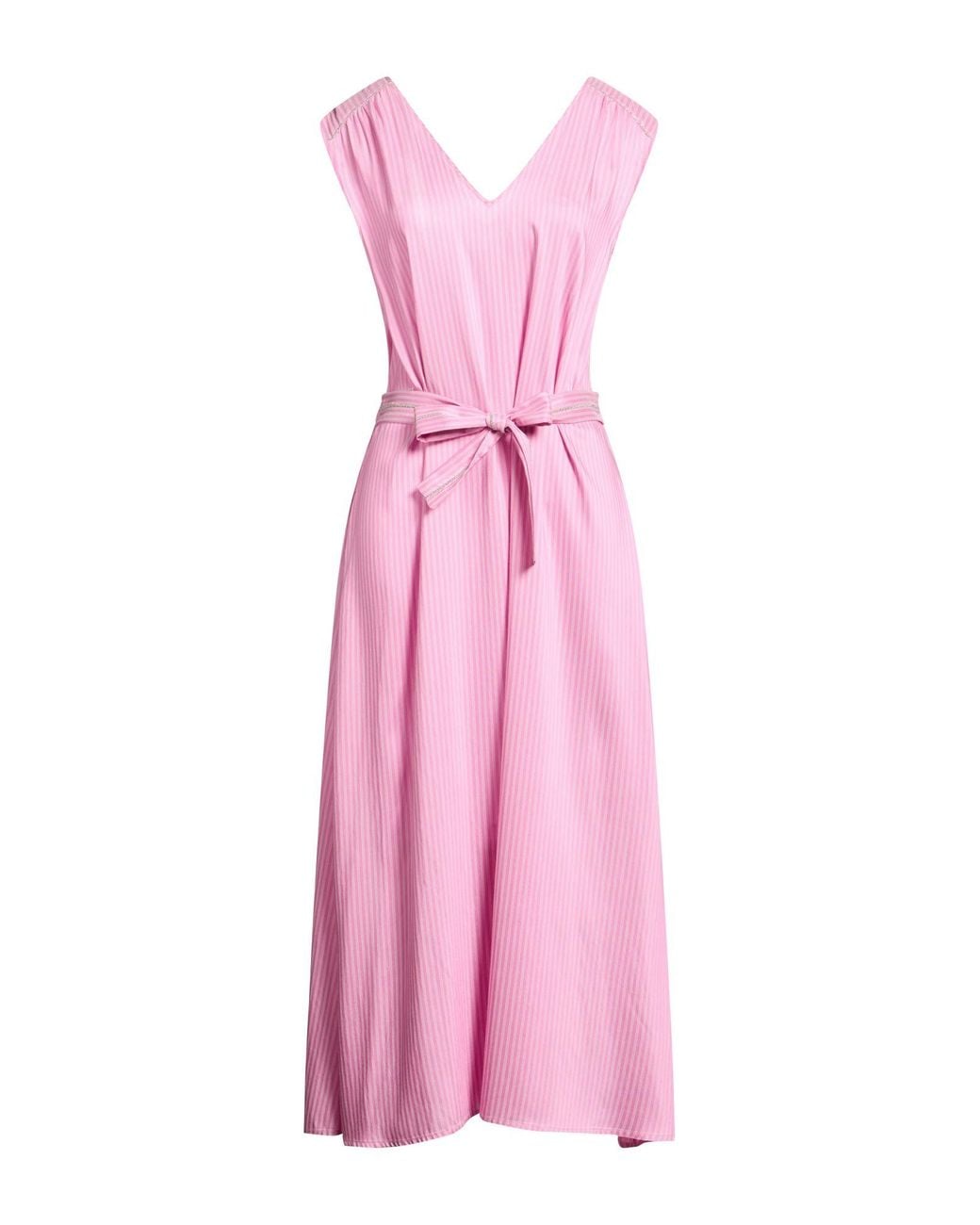 Peserico Pink Maxi Dress Viscose, Silk