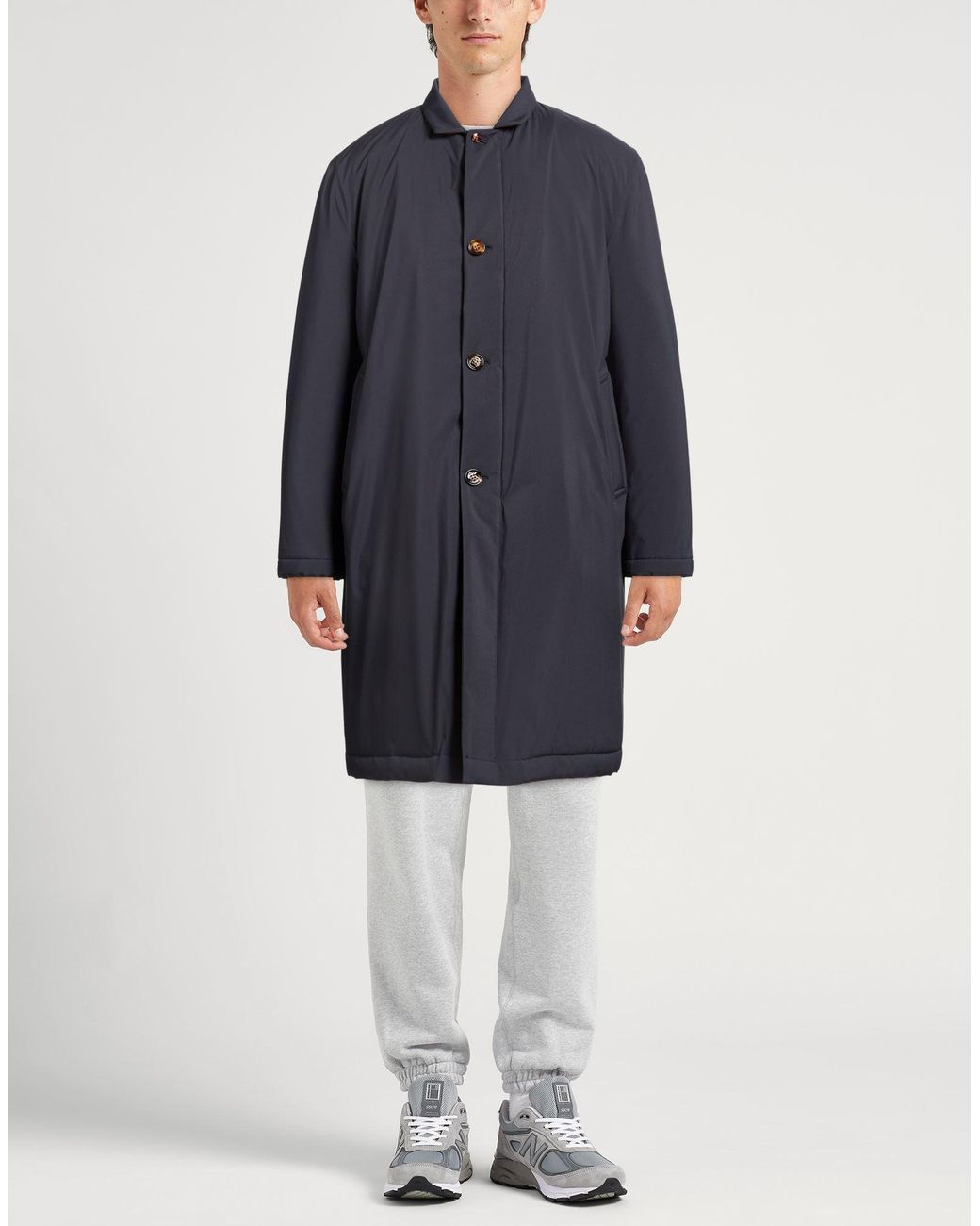 KIRED Blue Midnight Coat Polyester for men