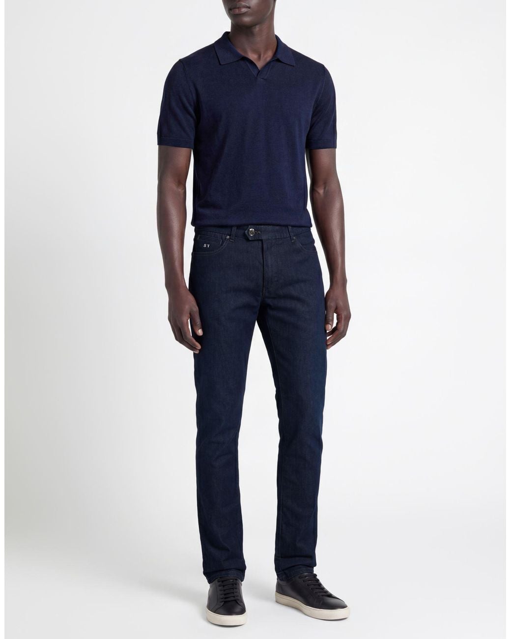Tramarossa Blue Pants Cotton, Lycra, Elastane for men