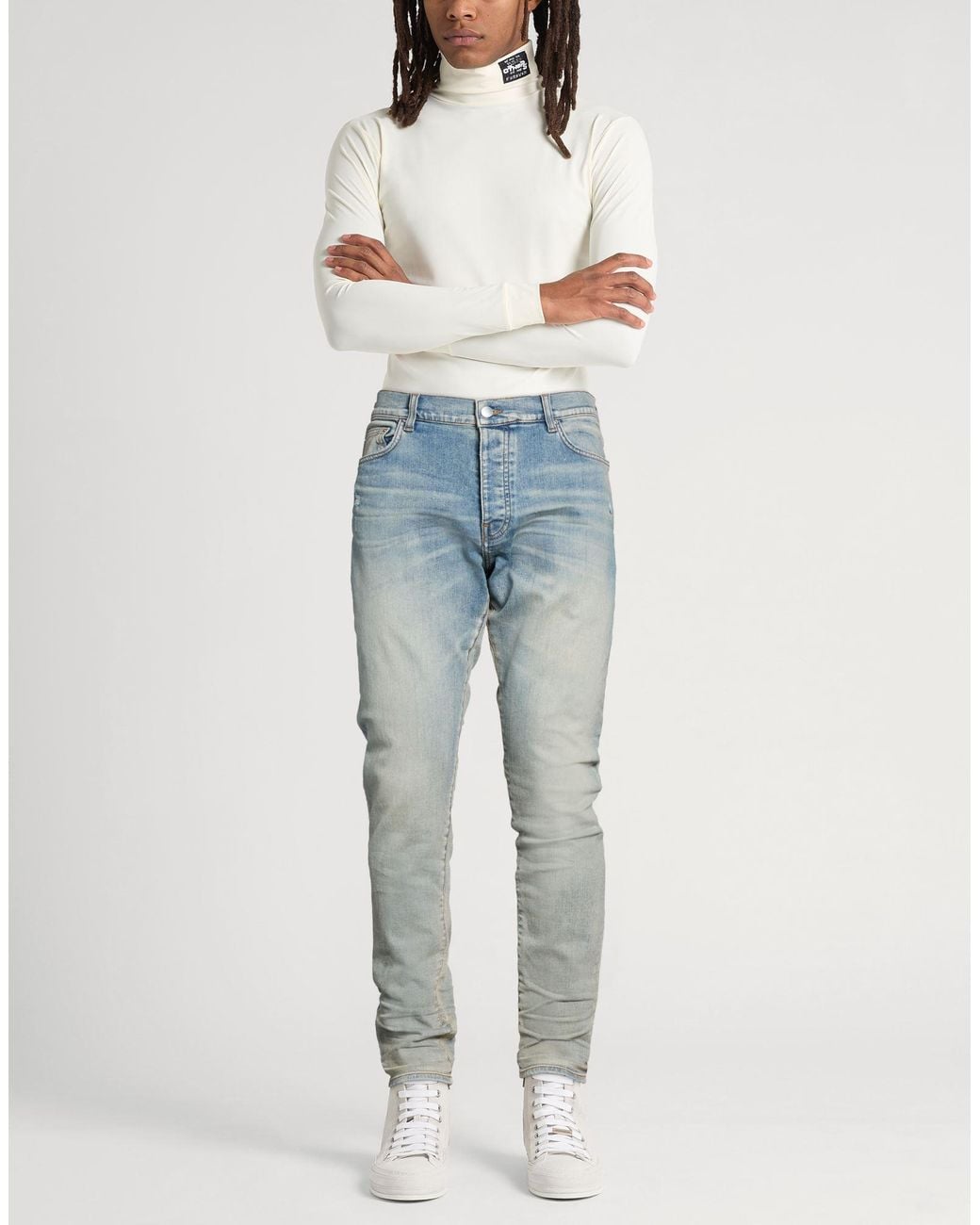 Amiri Blue Jeans Cotton, Elastomultiester, Elastane for men