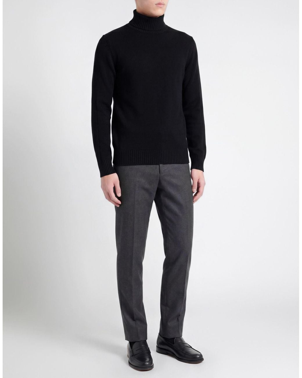 Gran Sasso Black Turtlenecks for men