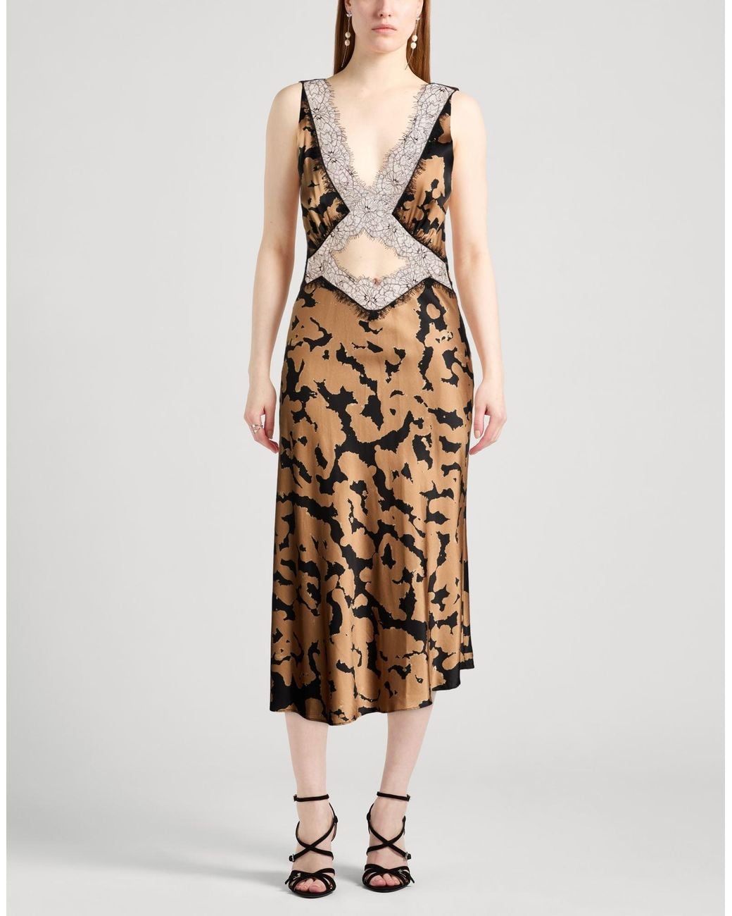 Liviana Conti Metallic Midi Dresses