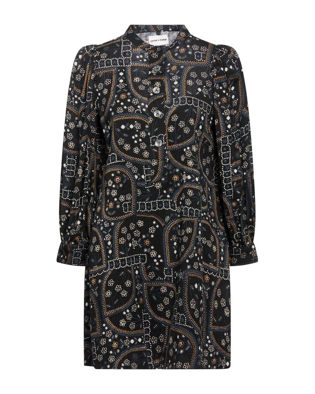 Antik Batik Black Mini Dress Wool