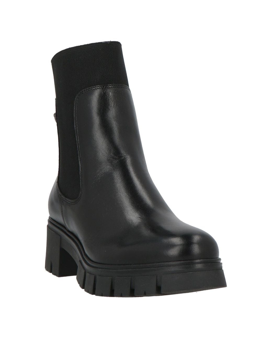 Janet & Janet Black Ankle Boots Leather