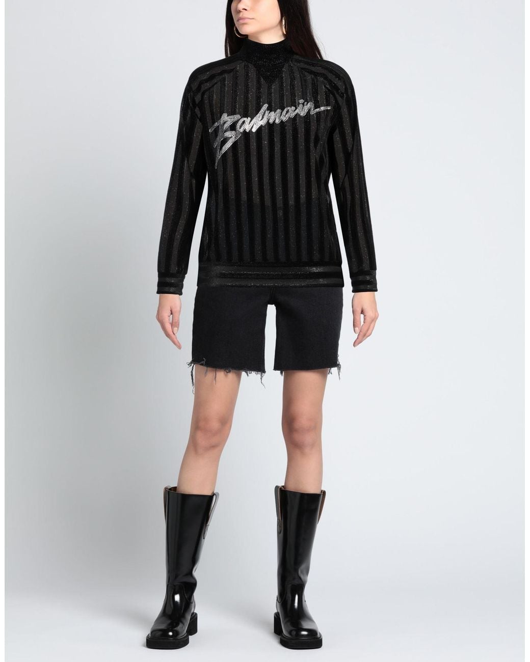 Top Balmain en coloris Black