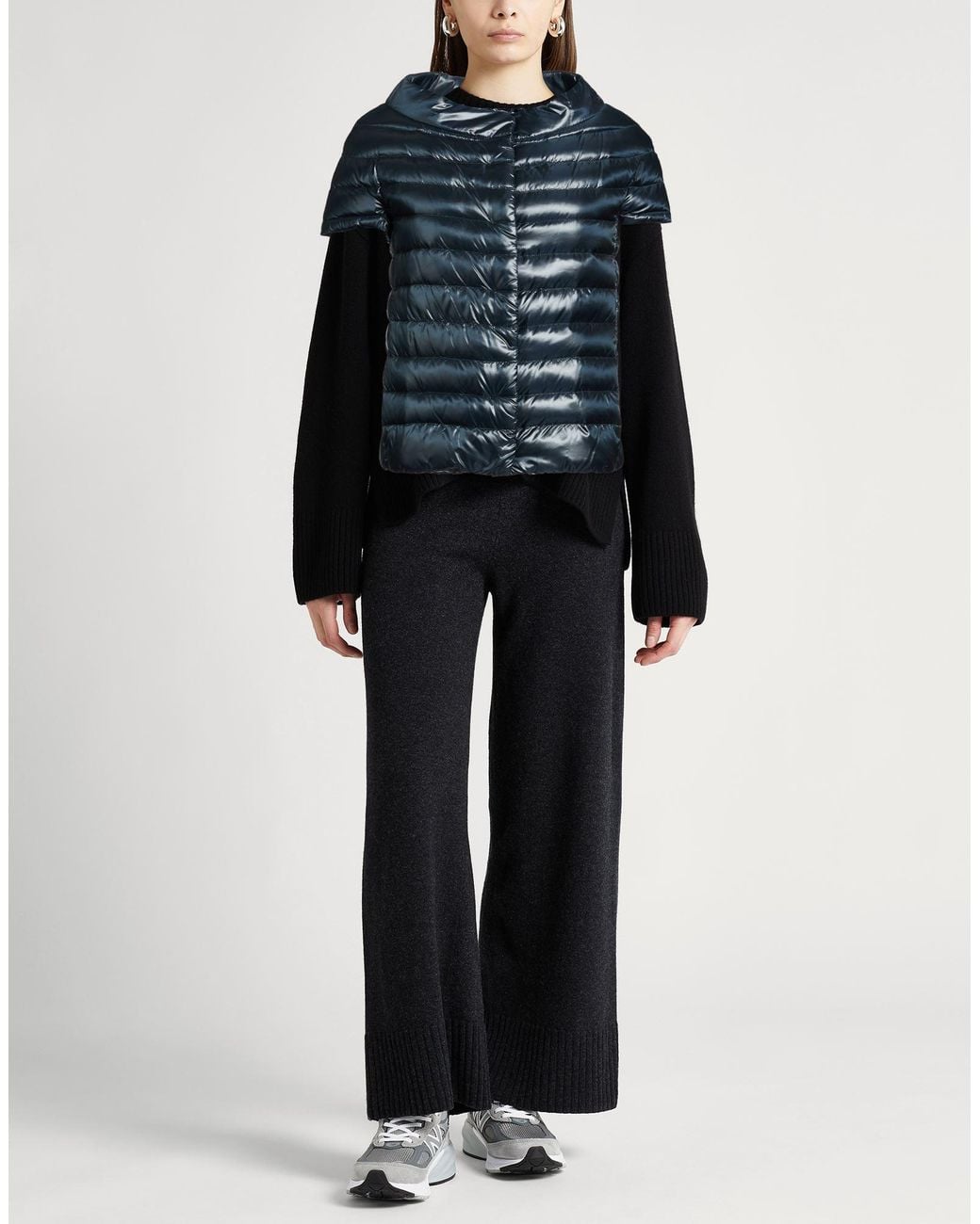 Herno Blue Midnight Puffer Polyamide