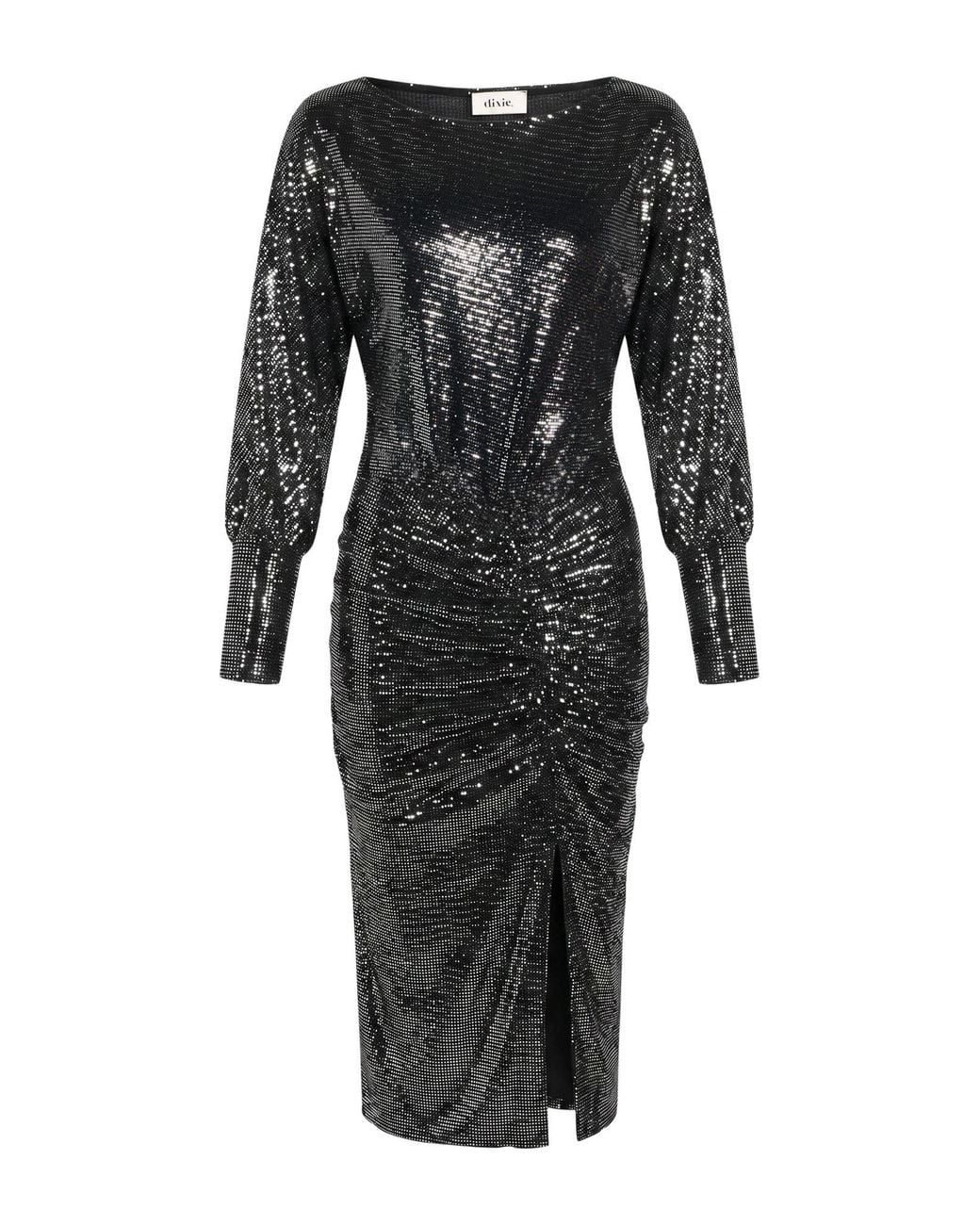 Dixie Black Midi Dress Polyamide, Polyester, Elastane