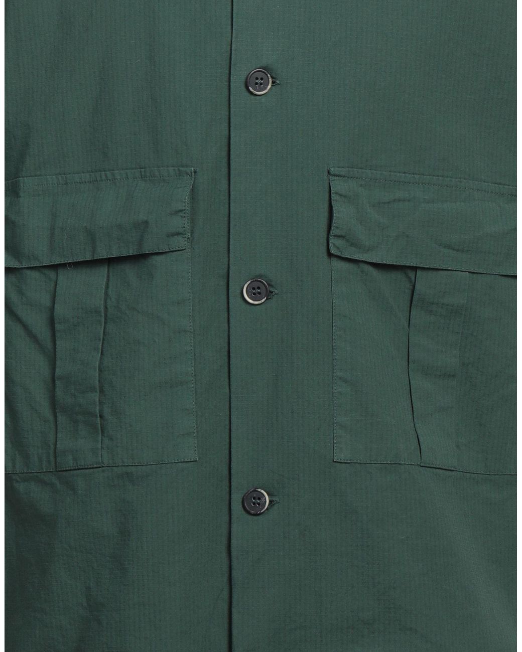 Barena Green Emerald Shirt Cotton, Elastane for men