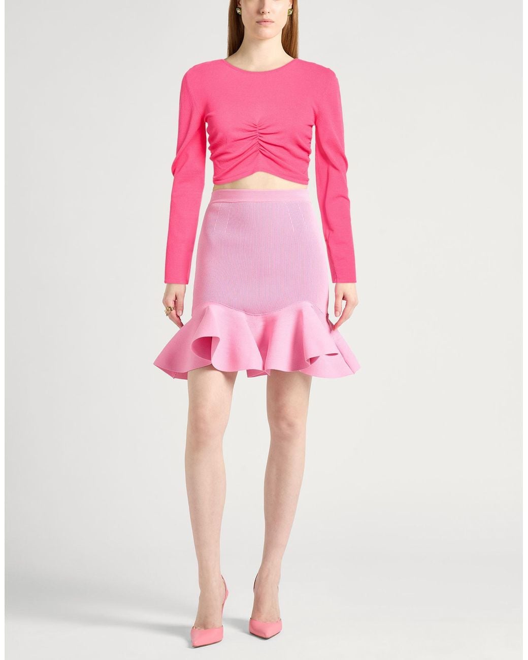 Liviana Conti Pink Fuchsia Sweater Viscose, Polyamide