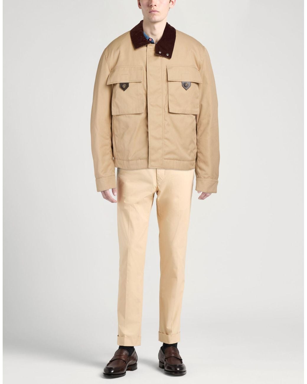 Tod's Natural Jacket Polyester, Cotton for men