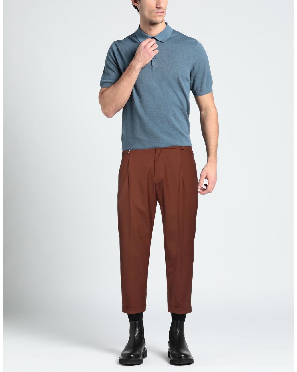 Paolo Pecora Brown Pants for men