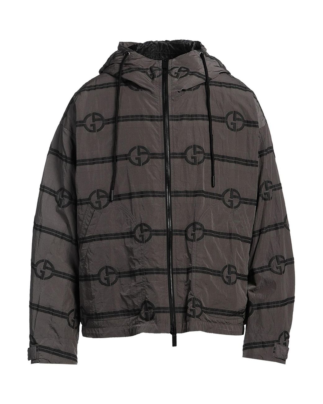 Giorgio Armani Black Jacket Polyamide, Polyester for men
