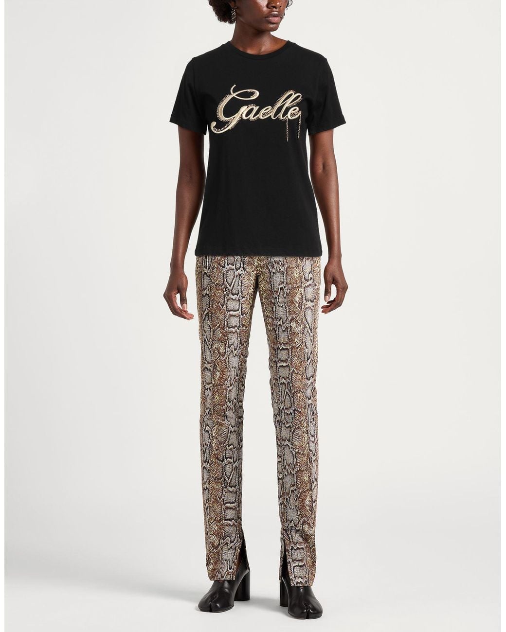 Gaelle Paris Black T-Shirt Cotton