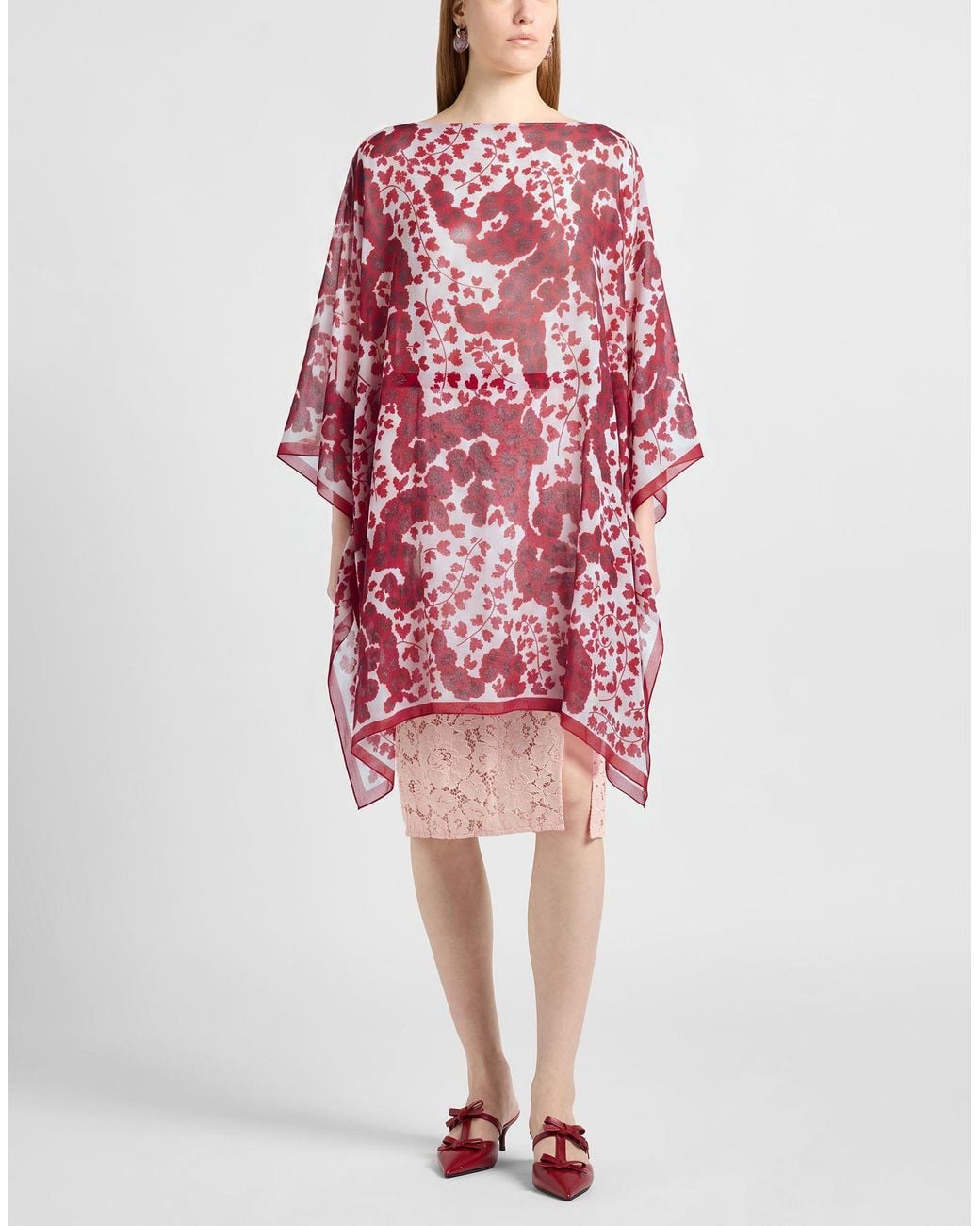 Lanvin Red Top Cotton, Silk