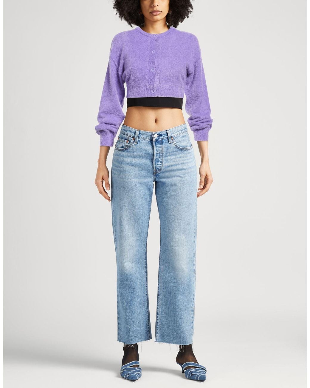 Moschino Purple Cardigan Polyamide