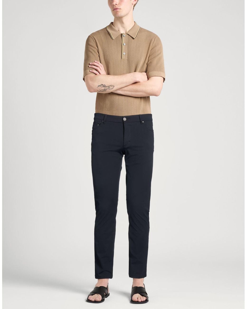 Rrd Blue Pants Polyamide, Elastane for men